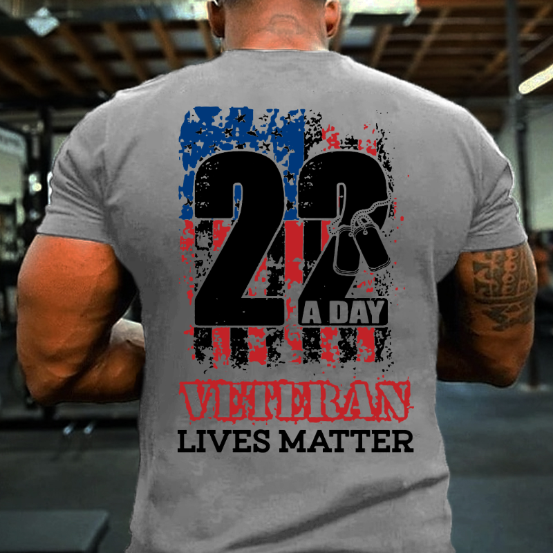 22 Push Up Challenge Veteran Lives Matter T-shirt