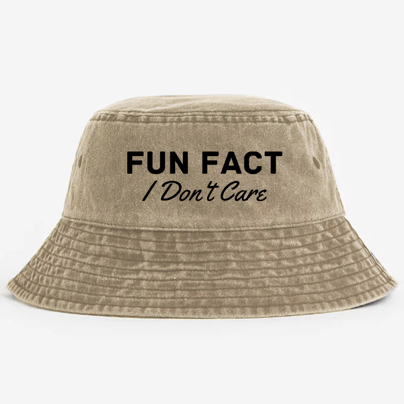 Fun Fact Don't Care Bucket Hat