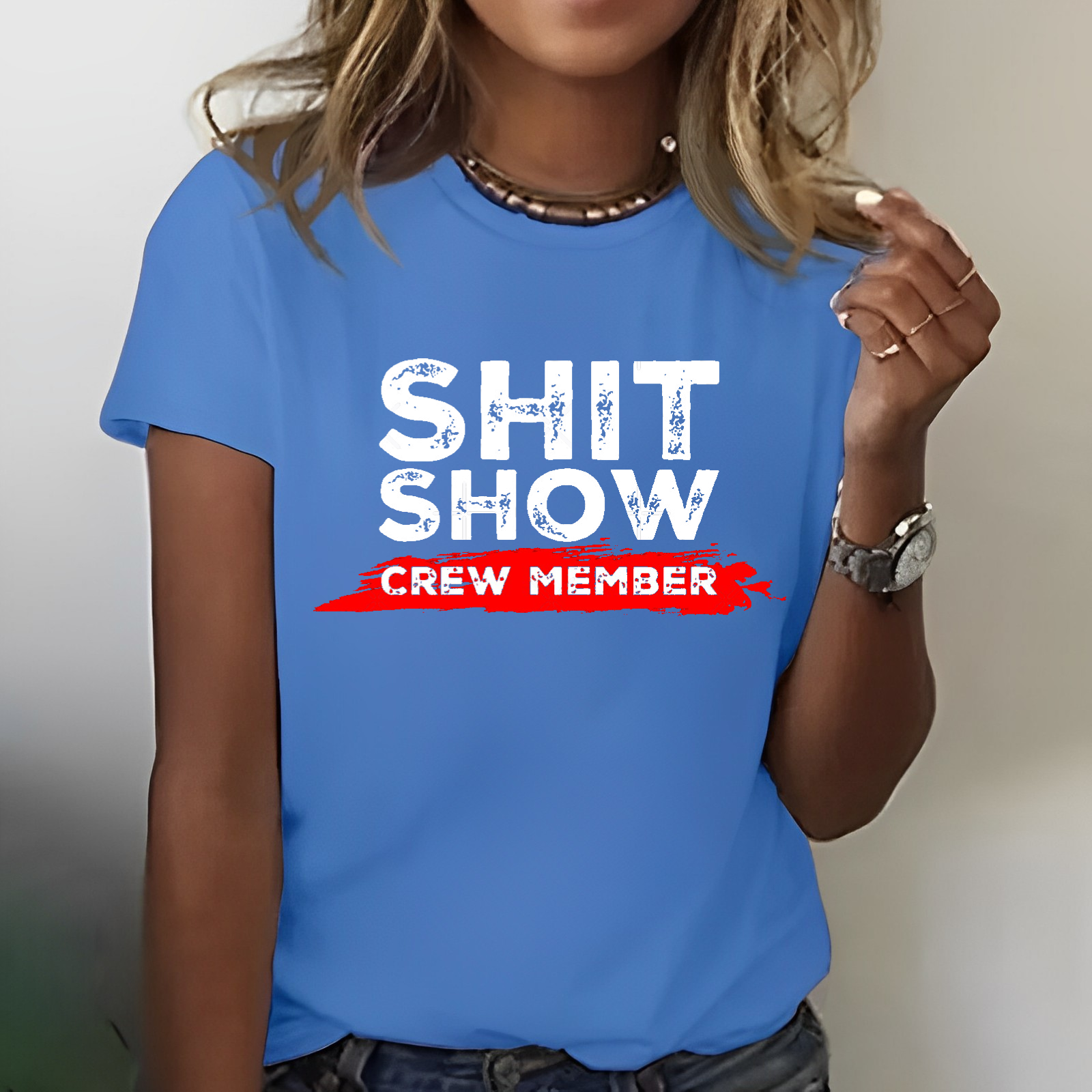 Shit Show Crew Member Funny Women T-shirt