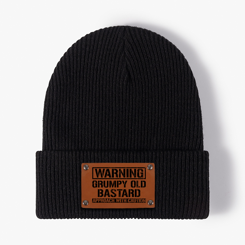 Warning Grumpy Old Bastard Approach With Caution Beanie