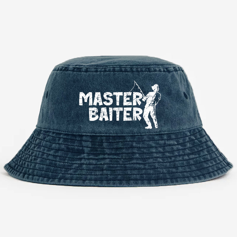 Master Baiter Fishing Funny Bucket Hat