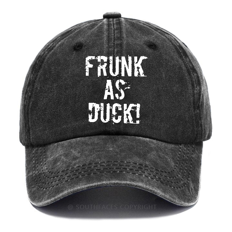 Frunk As Duck Funny Drunk Print Hats