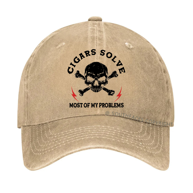 Cigars Solve Most Of My Problems Hat