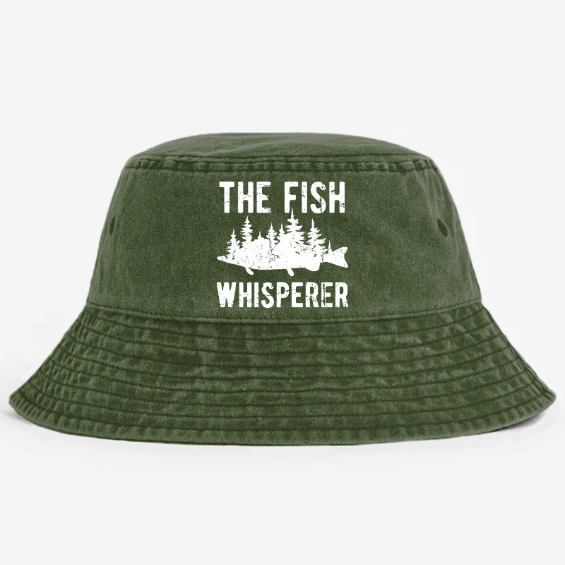The Fish Whisperer Funny Fishing Bucket Hat
