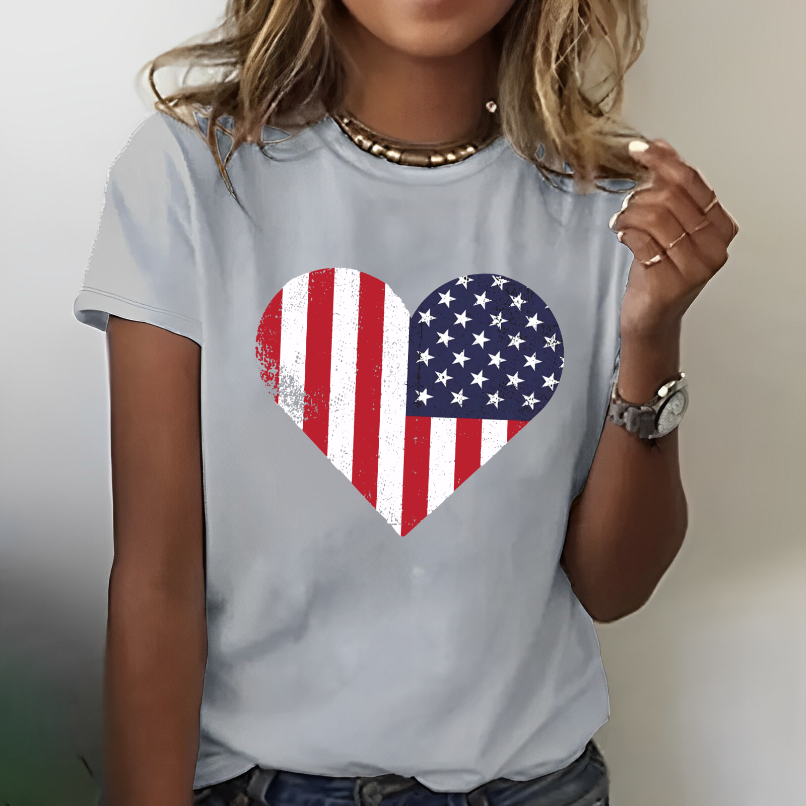 USA Flag 4th of July Independence Day American Flag T-shirt