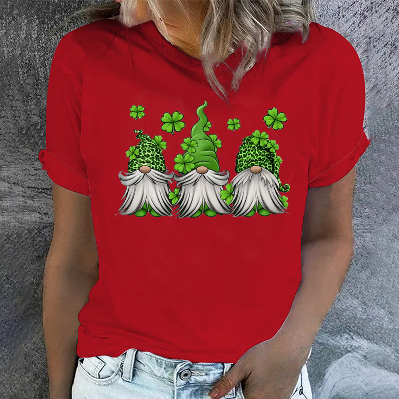 St. Patrick's Gnomes Print T-shirt