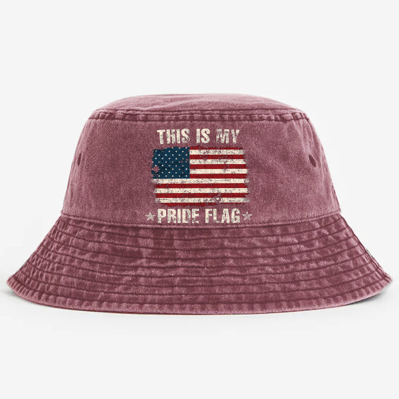 This Is My Pride Flag Print Retro Bucket Hat