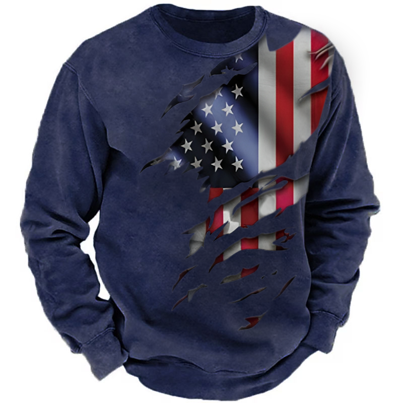 American Distressed Flag-The Best Gift For Patriots Sweatshirt