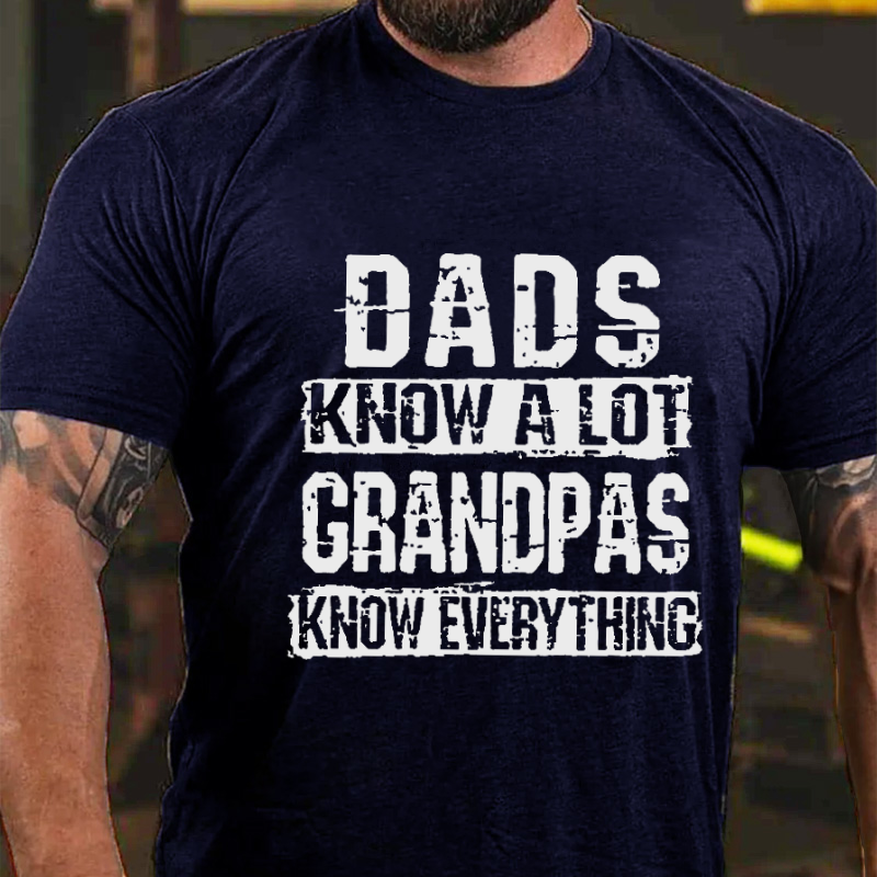 Grandpa Knows Everything Funny Grandfather Gift T-shirt