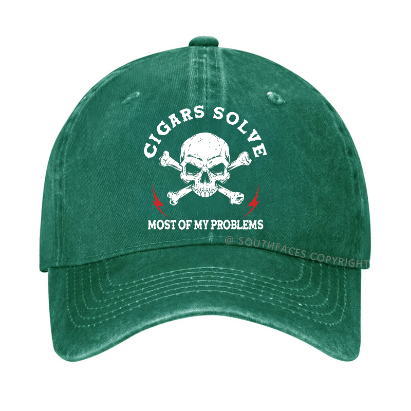 Cigars Solve Most Of My Problems Hat