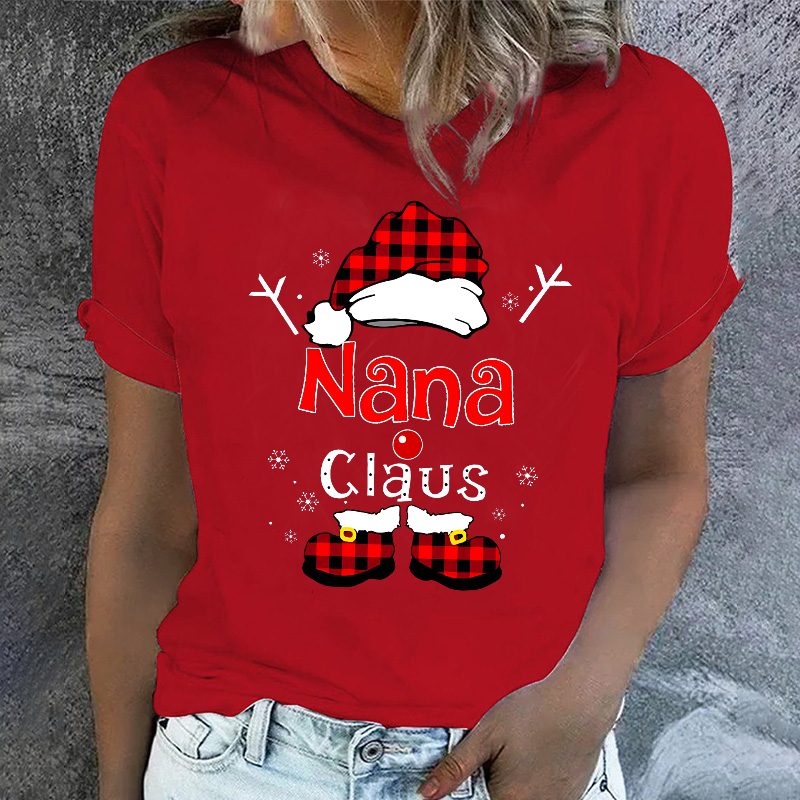 Christmas Grandma Claus Snowflake T-shirt