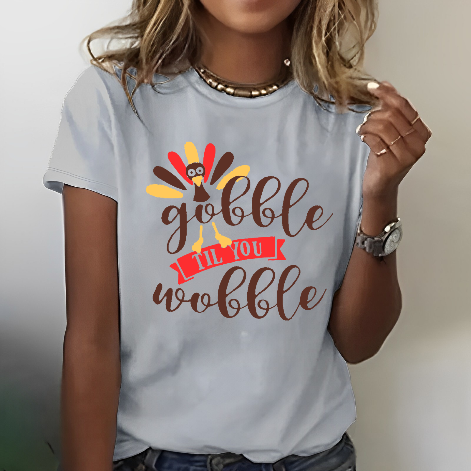 Gobble Gobble Funny Cute Thanksgiving T-shirt