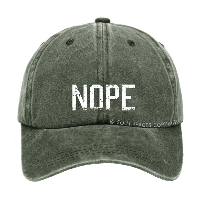 NOPE Funny Sarcastic Hat