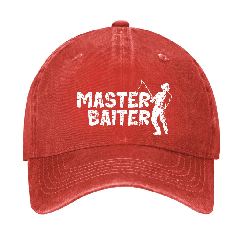 Master Baiter Fishing Funny Baseball Hat