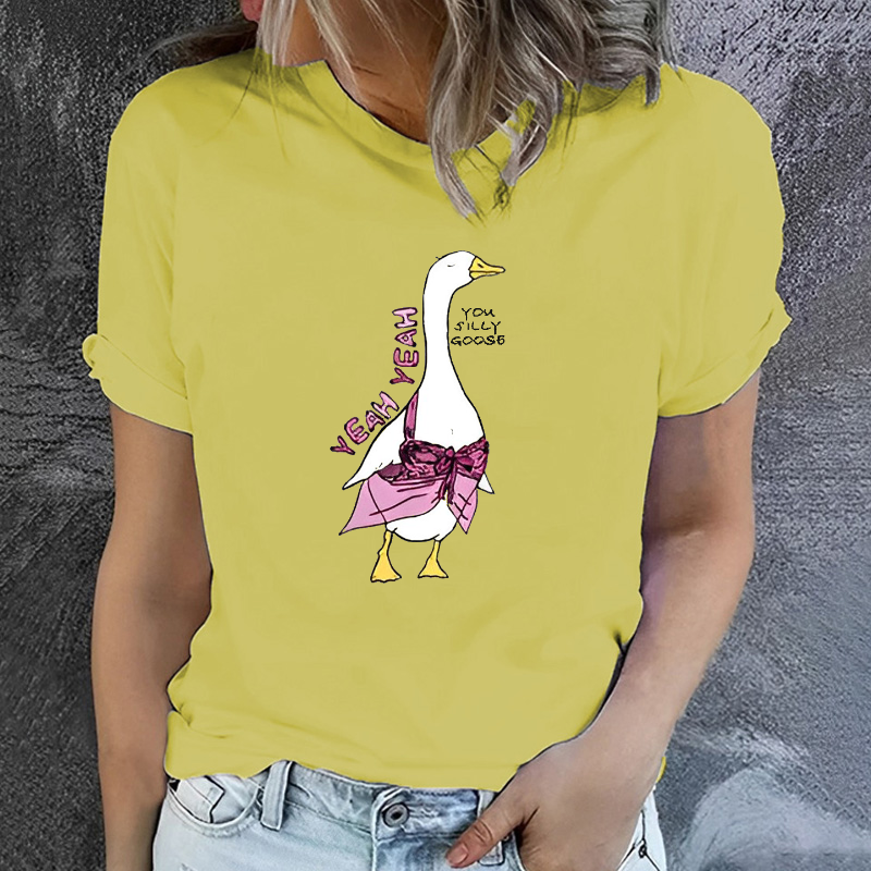 Yeah Yeah You Silly Goose Print T-shirt