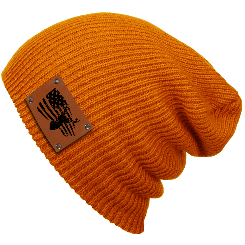Hunting Deer America Flag Beanie