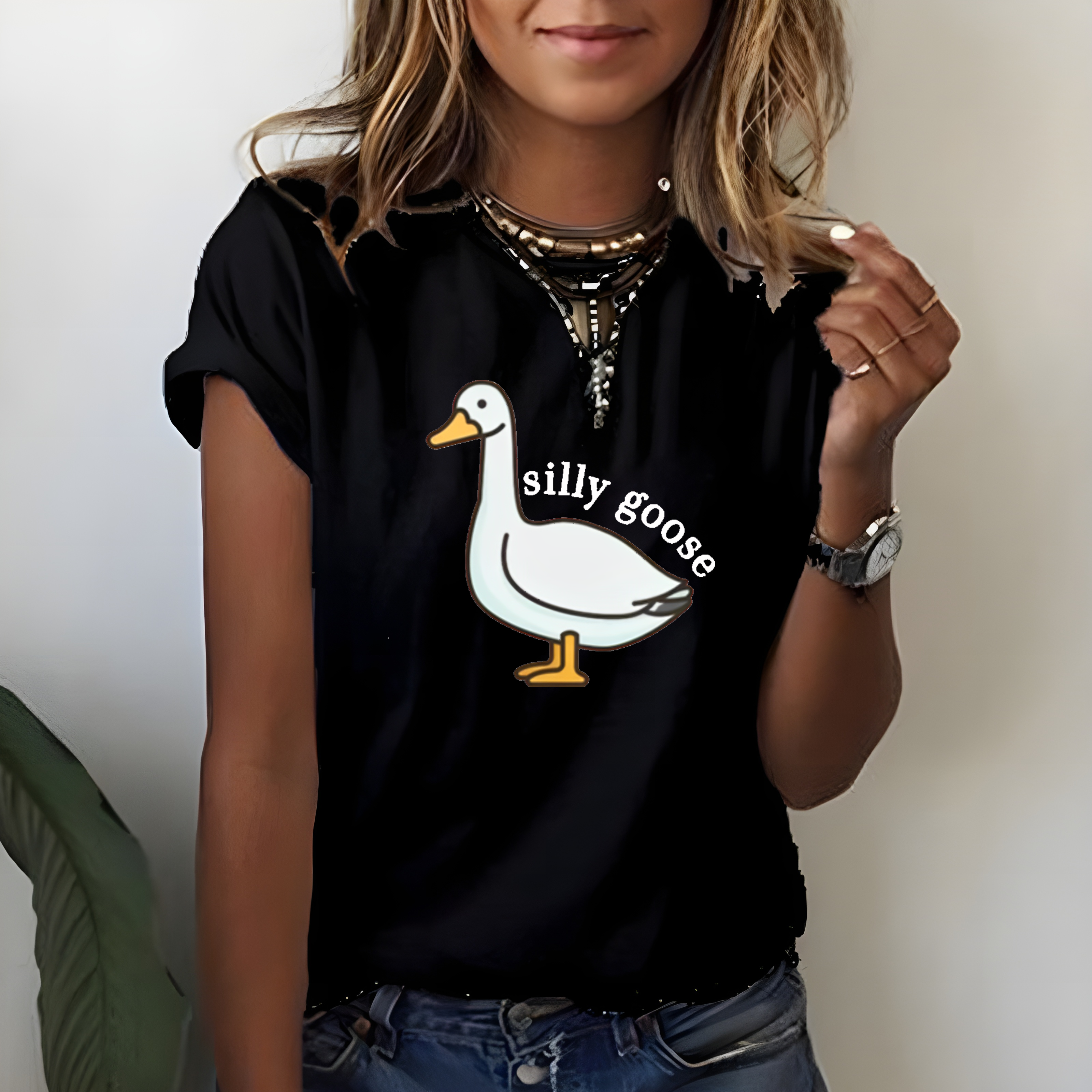 Silly Goose Funny Print T-shirt