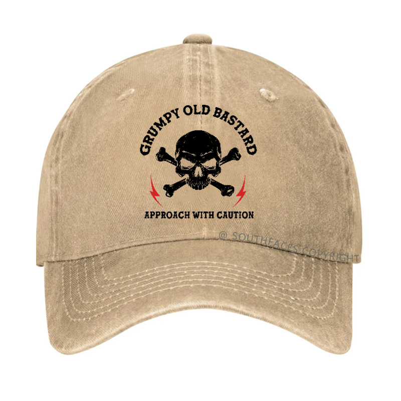 Men's Grumpy Old Bastard Approach With Caution Hat