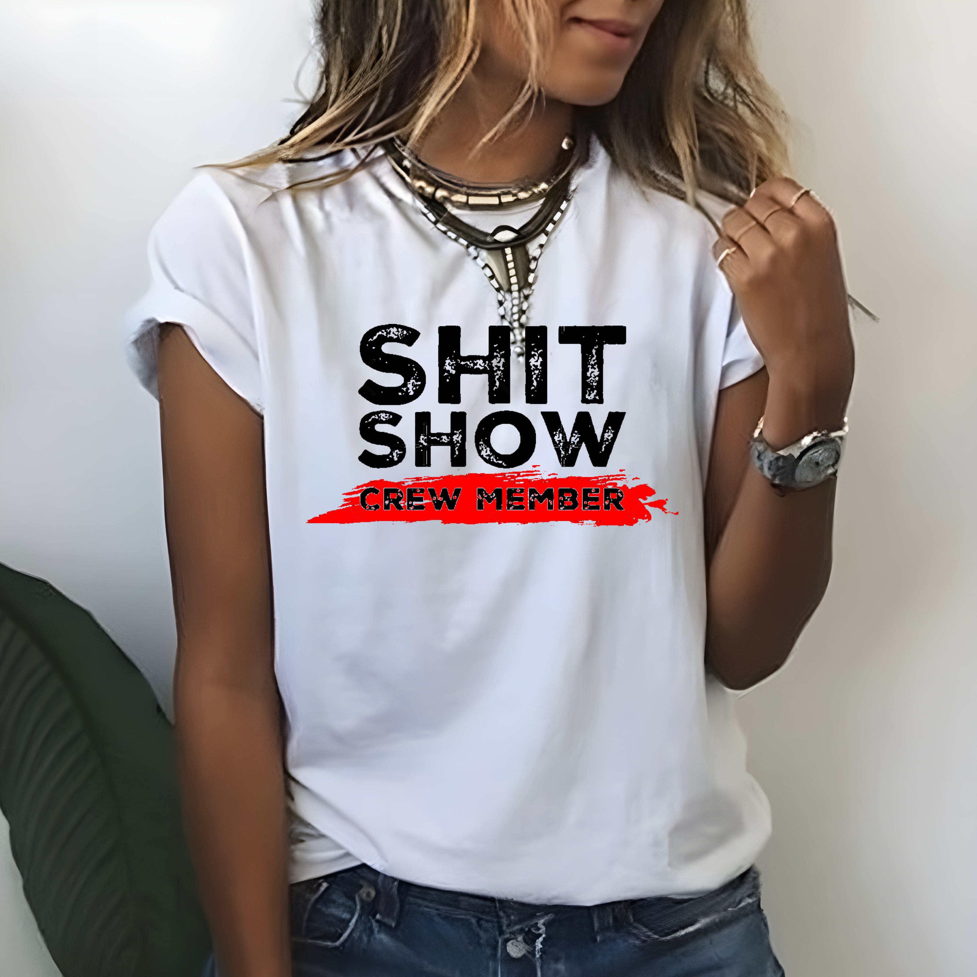 Shit Show Crew Member Funny Women T-shirt