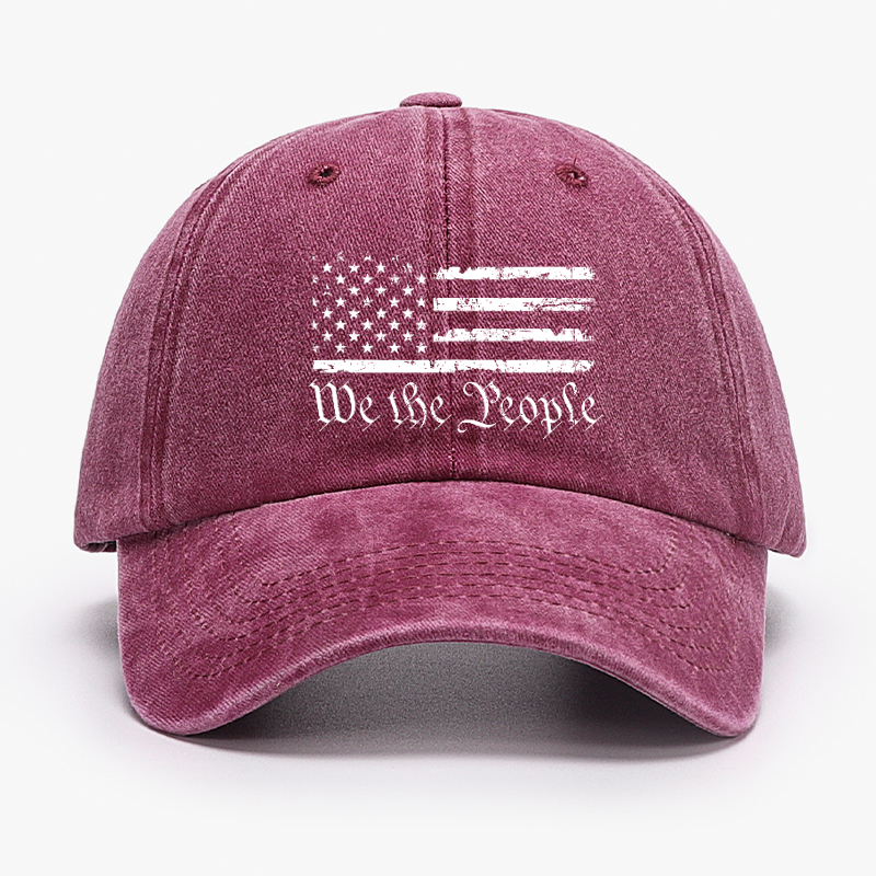 We The People USA Flag Print America Hat