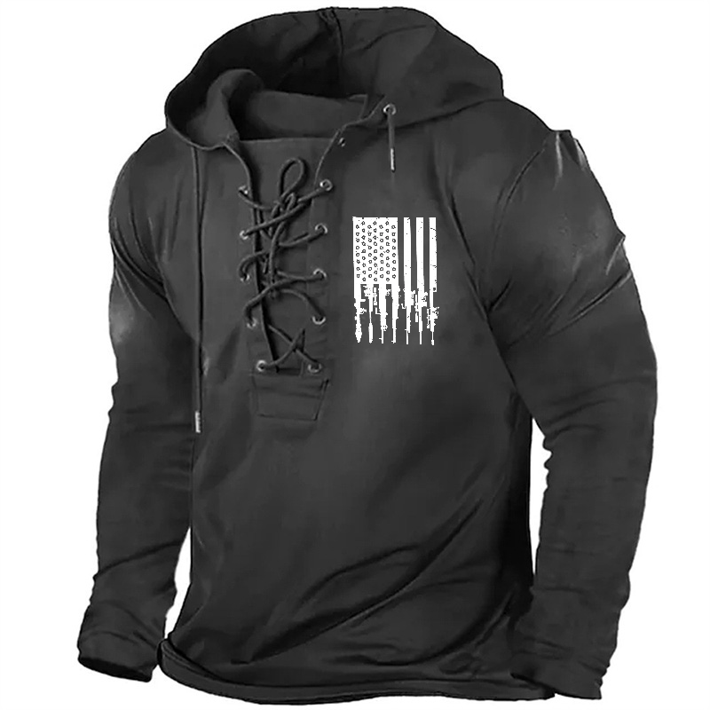 American Gun Flag Retro Hoodie
